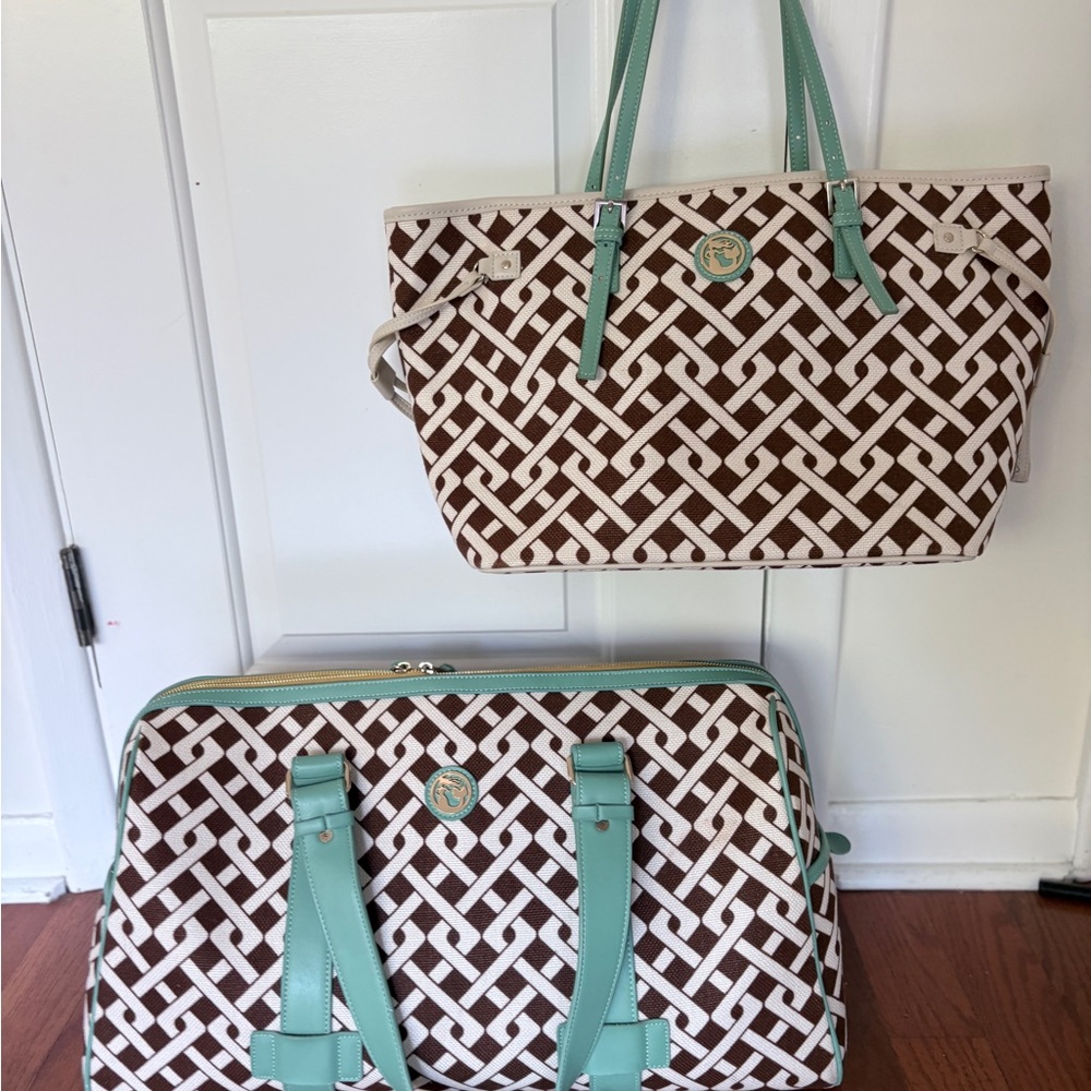 Spartina 449 Matching Tote + Weekender/Duffel Bag Set – NWOT